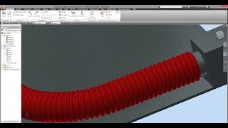 Tuto-60 Inventor 2016 Modéliser un flexible avec une trajectoire