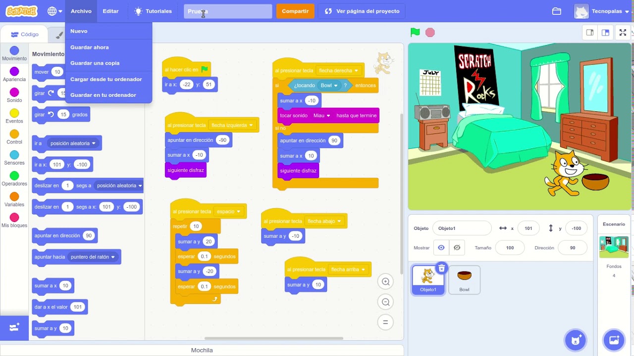 Scratch 8 (Grabar y compartir) - YouTube