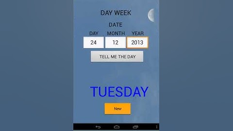 DAY WEEK for Android, day of a date.