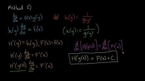 Differential Equations: Separable DEs Introduction