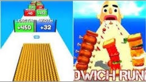 Sandwich Runner 3D Vs Bullet Army Run 3D🐱‍🚀🐱‍🚀🐱‍🚀🐱‍👓🙌🤦‍♀️🤦‍♀️🤦‍♀️💖All New Max Update Mobile Level345