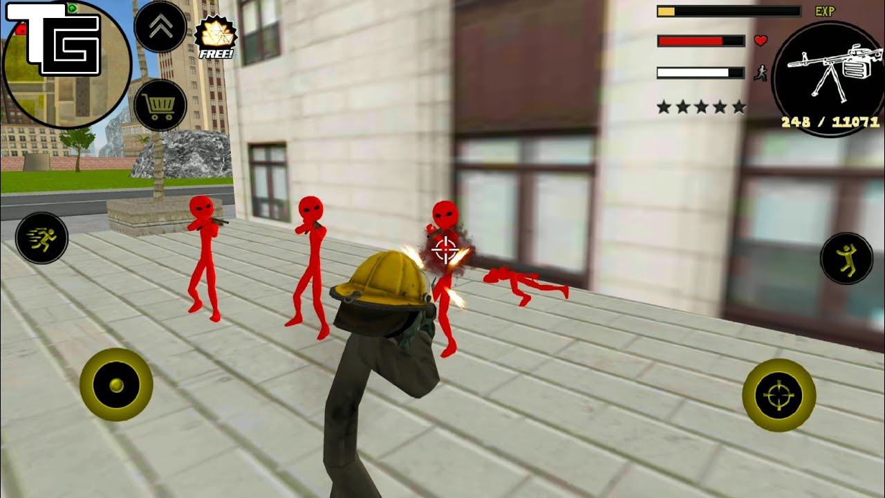 Stickman Rope Hero #17  Red Stickman Enemy | NEXEEX - Android GamePlay FHD