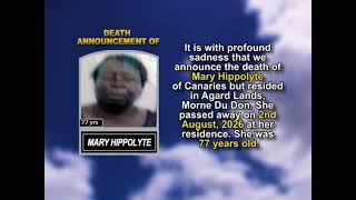 Mary Hippolyte ~ Short Obituary