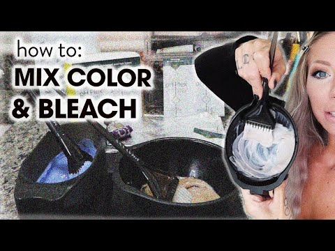 How To: Mix Hair Color &amp; Bleach w Developer