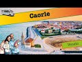 Caorle: Spiaggia di ponente e il Duomo - Veneto in Camper