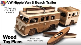 VISIT US at http://www.toymakingplans.com and start building today! Introducing the VW Hippie Bus and Beach Trailer. Classic Car 