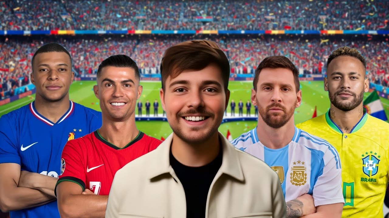 Роналду против Месси, волшебный футбольный удар! @MrBeast