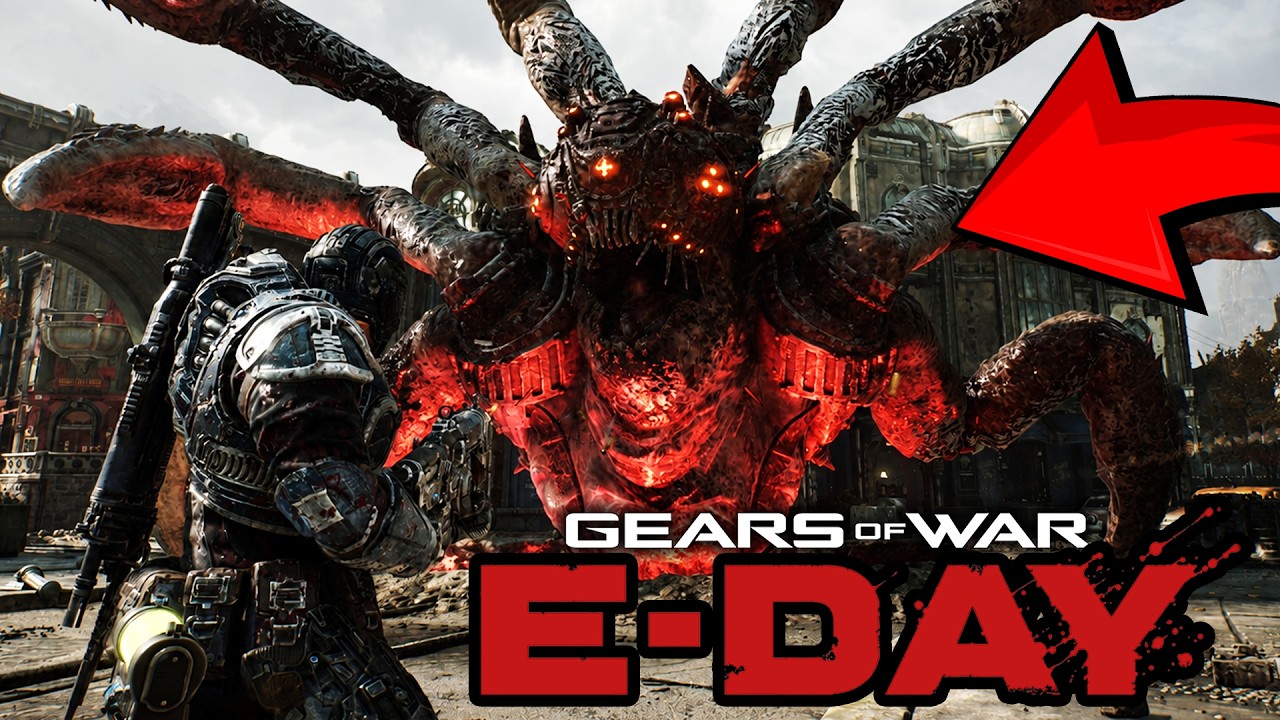 Gears of War E Day Horde Mode Classic Gameplay & Locust Corpser Boss Fight Battle!