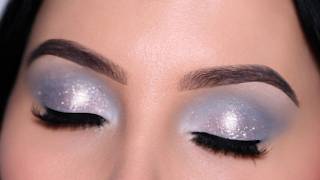 Dreamy Cool Toned Sparkly Eye Makeup Tutorial