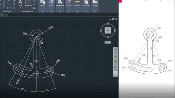 Autocad 2d Practice Drawing Exercise No. 8 | Autocad Tutorials.