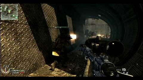 Modern Warfare 2 quickscope through wall at Scrapyard (PC)