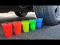 Crushing Things With Car! CAR vs COLORED TOYS - Crushing Crunchy &amp; Soft Things With Car