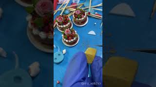 DIY miniature cupcakes with polymer clay ✨