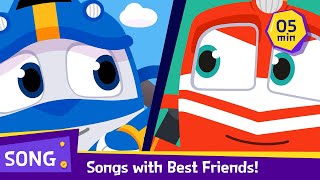Hello! New Friends song - Skidamarink - If you're happy | Special 5 mins | Robot trains Kids song