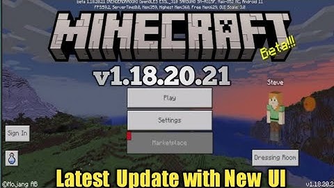 Minecraft PE 1.18.20.21 Beta Released | New UI Menu & User Interface | Updated Features