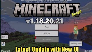Minecraft PE 1.18.20.21 Beta Released | New UI Menu & User Interface | Updated Features screenshot 1