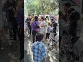 Everyone is enjoying of eating ice cream