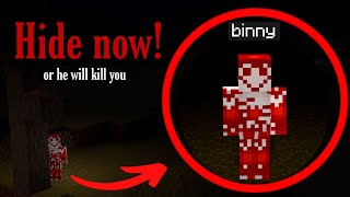 If binny joins your server, he will hunt you forever! (Minecraft Creepypasta)