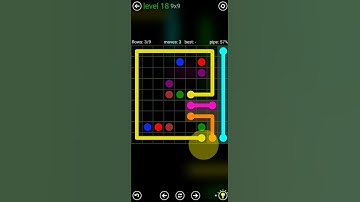 Flow Free, Classic Pack Hard Level 18 (9×9)