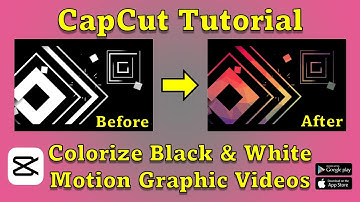 Colorize Black and White Motion Graphic Video  | YouTube Intro | CapCut Tutorial | Android or iPhone