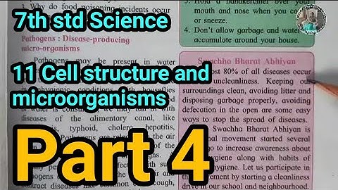 part 4 lesson 11 Cell structure and microorganisms | 7th std Science