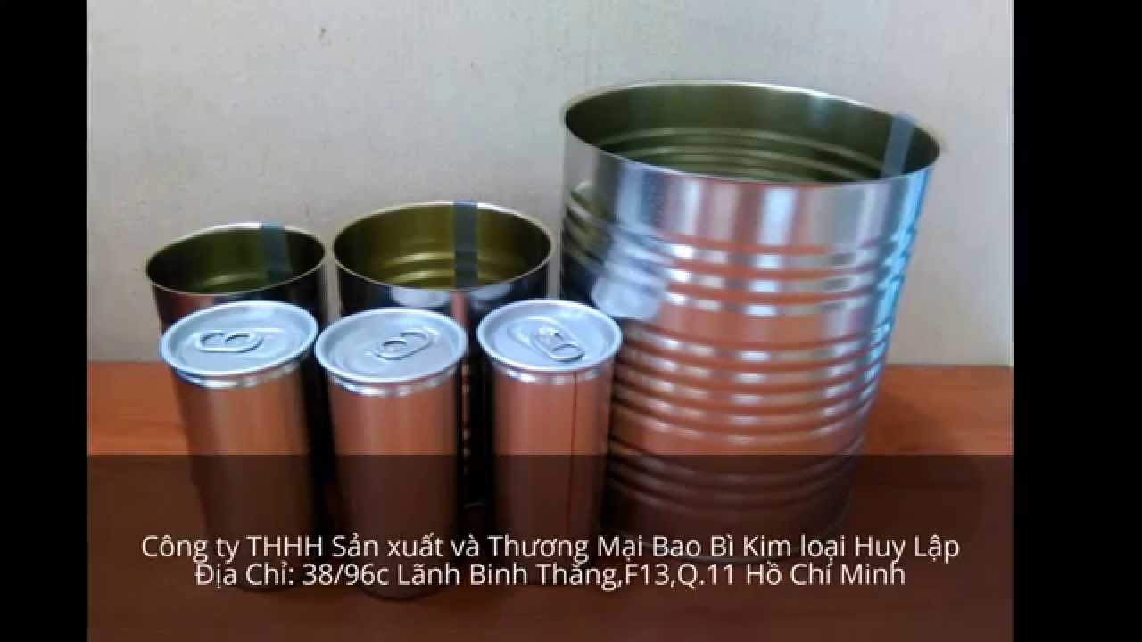 Chuyên sản xuất vỏ thùng đưng sơn,lon thiếc tráng... - youtube