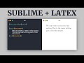 How to setup sublime as a beautiful latex editor | Dark Mode | Windows