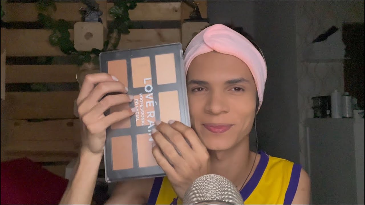ASMR FAZENDO UMA MAQUIAGEM EM MIM BÁSICA