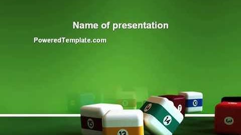 Cubic Billiard Balls PowerPoint Template by PoweredTemplate.com