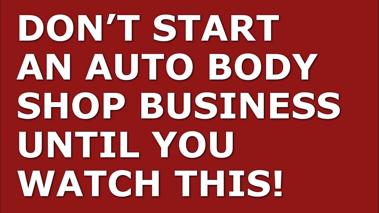 How to Start an Auto Body Shop Business Free Auto Body Shop Business Plan Template Included