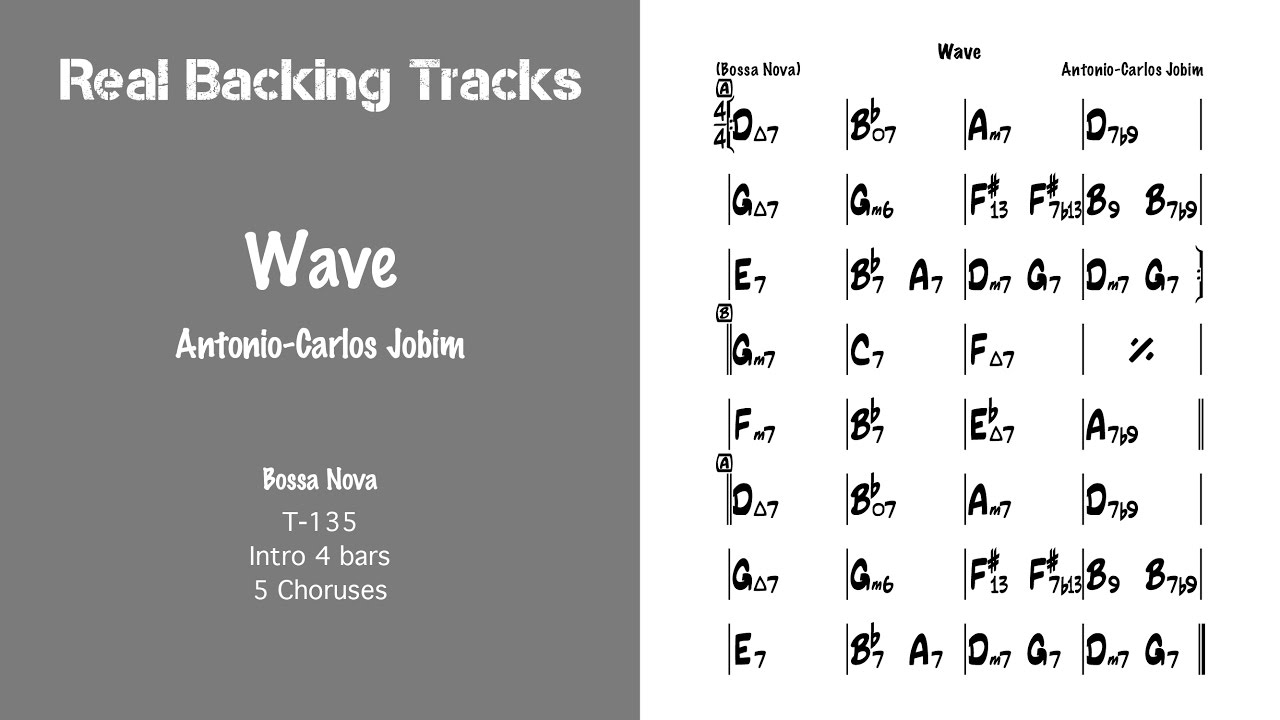 Wave   Real Jazz Backing Track   Play Along
