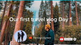 Hiking and camping in Yosemite national park. Day 1