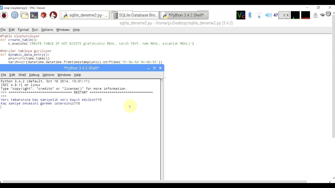 Raspberry Pi 3 ile DHT11 ve Python SQLite - YouTube