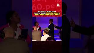 ROSÁNGELA BARBARÁN Y ERNESTO ZUNINI PROTAGONIZARON TENSO INTERCAMBIO TRAS DEBATE