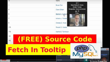 fetch data in tooltip - PHP/MYSQL-AJAX