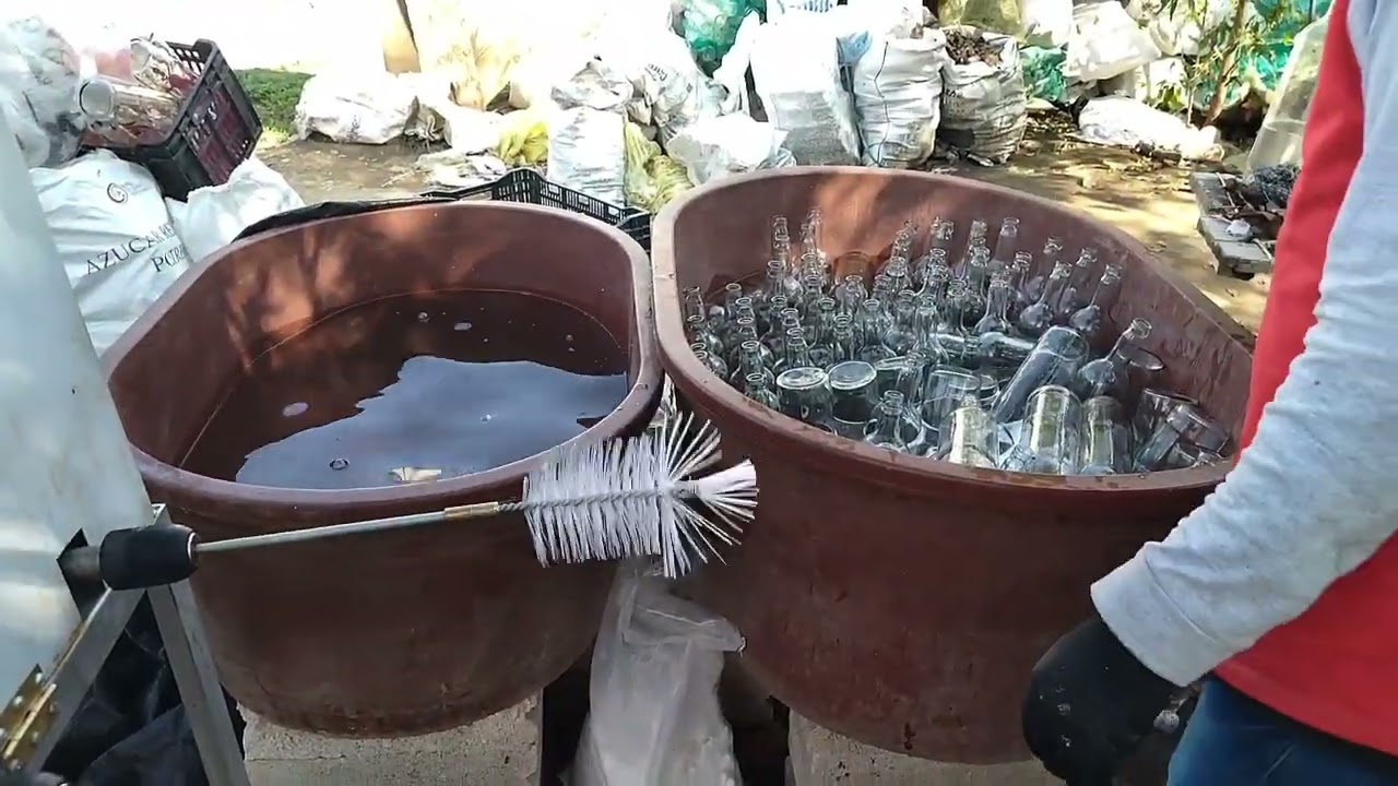 Lavadora de botellas de vidrio