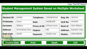 How to Transfer Data from a UserForm into Multiple Worksheet in Excel VBA