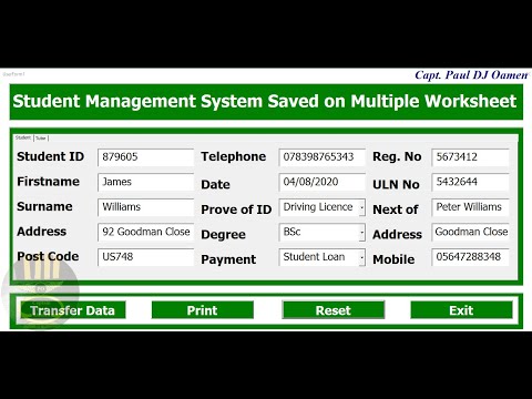 How to Transfer Data from a UserForm into Multiple Worksheet in Excel VBA