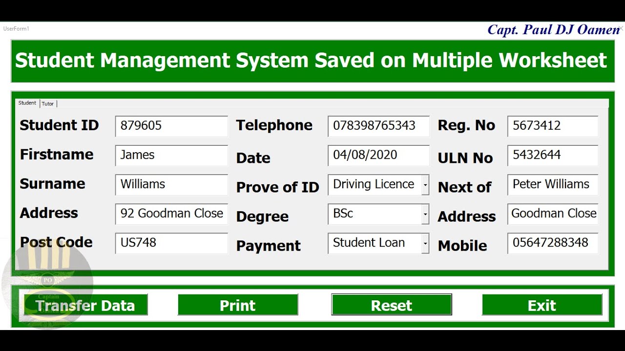 how-to-transfer-data-from-a-userform-into-multiple-worksheet-in-excel-vba-youtube