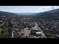 Freiburg city view in 4k from the air