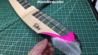 Laminating Wings of the Feather DLG GLider with Ultralight Transparent Film