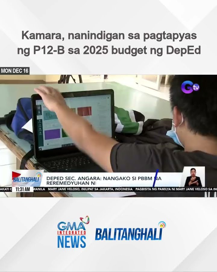 Kamara, nanindigan sa pagtapyas ng P12-B sa 2025 budget ng DepEd | Balitanghali
