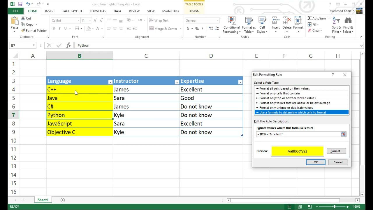 Format Cells Greater than excel. Conditional columns. Column java