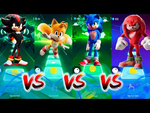 Tiles Hopfunny shadow 🆚 funny Tails 🆚 funny Sonic 🆚 funny Knuckles🎶 Tiles Hop