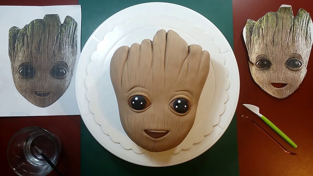 Torta Baby Groot 3D (Time Lapse)