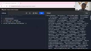 How to write all time zones and particular time zones in python#pythontutorial #learnpython #python