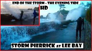 Large Spring Tide Waves at Lee Bay North Devon Storm Pierrick