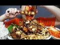 MUKBANG 크~간장쭈꾸미등갈비찜(Soy Sauce Baby Octopus)에 버섯듬뿍 생면사리  요리 먹방 ASMR SOCIAL EATING SHOW