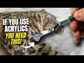 Make your acrylic paints last for months  snow leopard painting process