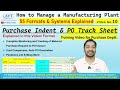 PO Tracking System -  Purchase Indent to PO Explained | Factory Management Series (FMS) Video 10